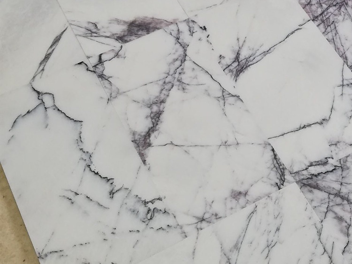Veined white Turkish marble